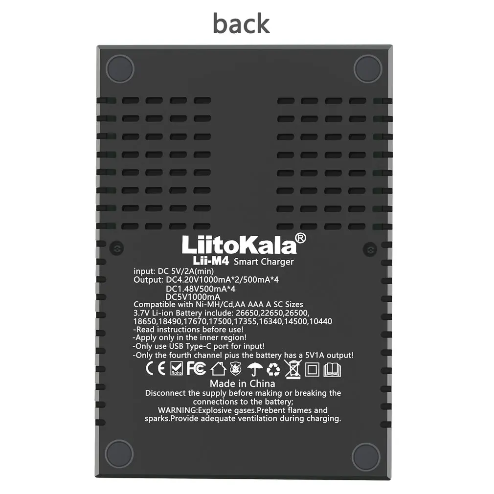 LiitoKala Lii-M4 18650/26660 5V Typec Pametno Univerzalni Polnilec za Baterije Zaznavne Zmogljivost Baterije, Polnilnik Z Zaslonom T