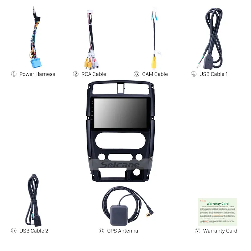 Seicane 9 inch Avto Multimedijski predvajalnik 2din Android 8.1 avto GPS Radio za leto 2007 2008 2009-2012 Suzuki Jimny podporo Carplay DVR CSD