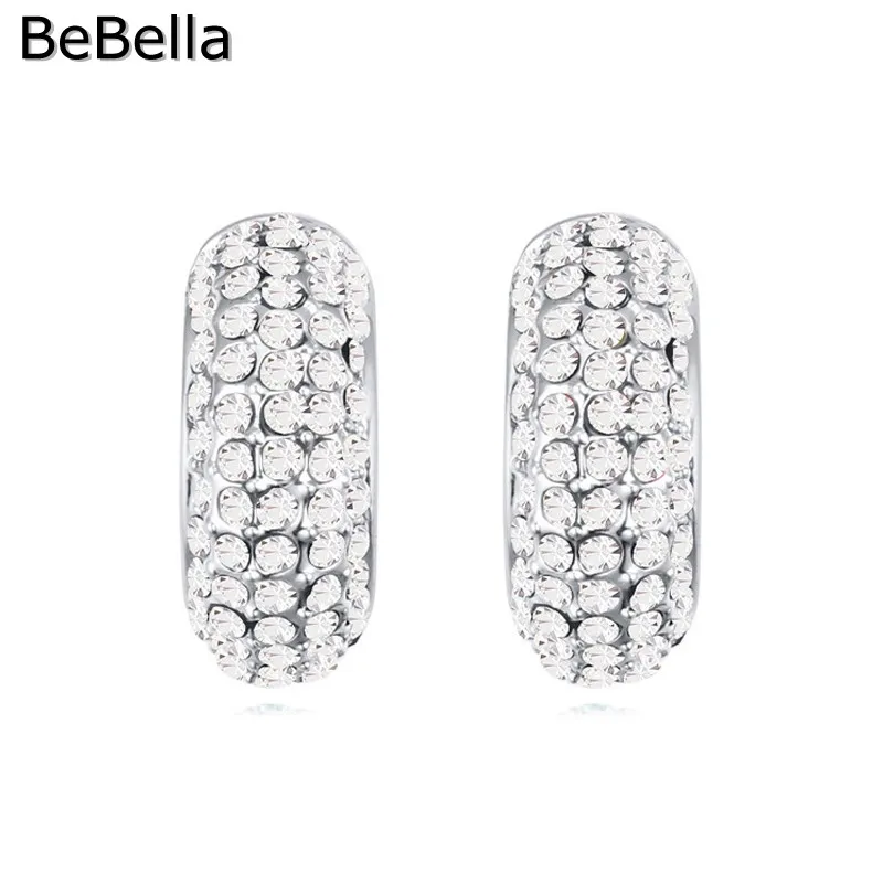 BeBella trendy krog stud uhani načrta za žensko, narejen z češki kristal za dekleta Božično darilo