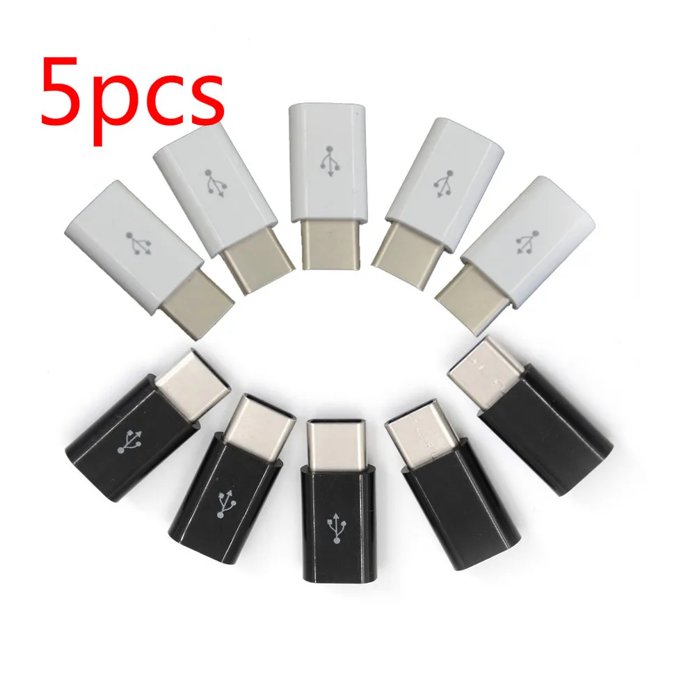 5Pcs/veliko USB Tip C Adapter USB 3.1 Tip-C Moški Konektor Micro USB 2.0 5Pin Ženski Podatkov Adapter Pretvornik