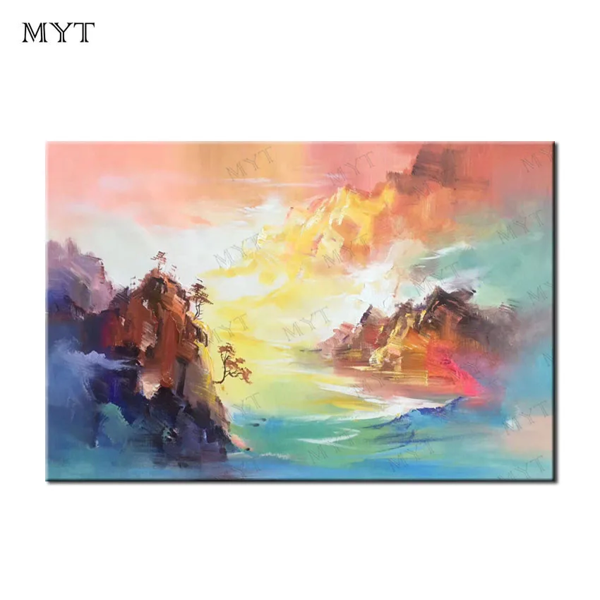 MYT Velikosti Ročno poslikano Abstraktne Krajine Oljna slika na Platnu Ročno Super Velikost Slike Izvirne Zasnove Slike