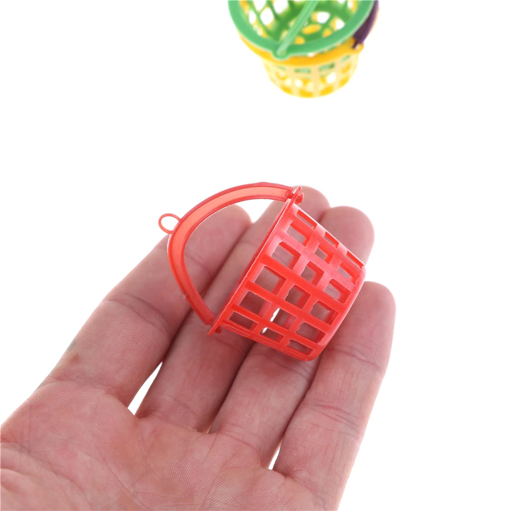 3PCS Plastičnih Smeti Pločevinke Košarico 1:12 Lutke Miniaturni Model, Igrače Oprema Barvo Naključno 4,2 cm