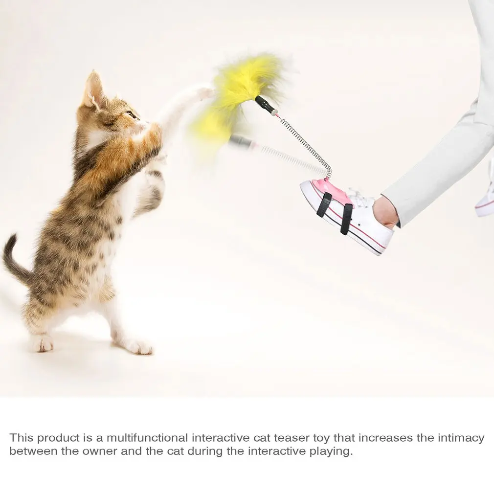 Klasična Mačka Igrače za Hišne živali Interaktivna Igra Mucek Zanimivo Jeklene Žice Pero Draži Cat Stick Smešno Dobave Izdelka Igrača za Mačke