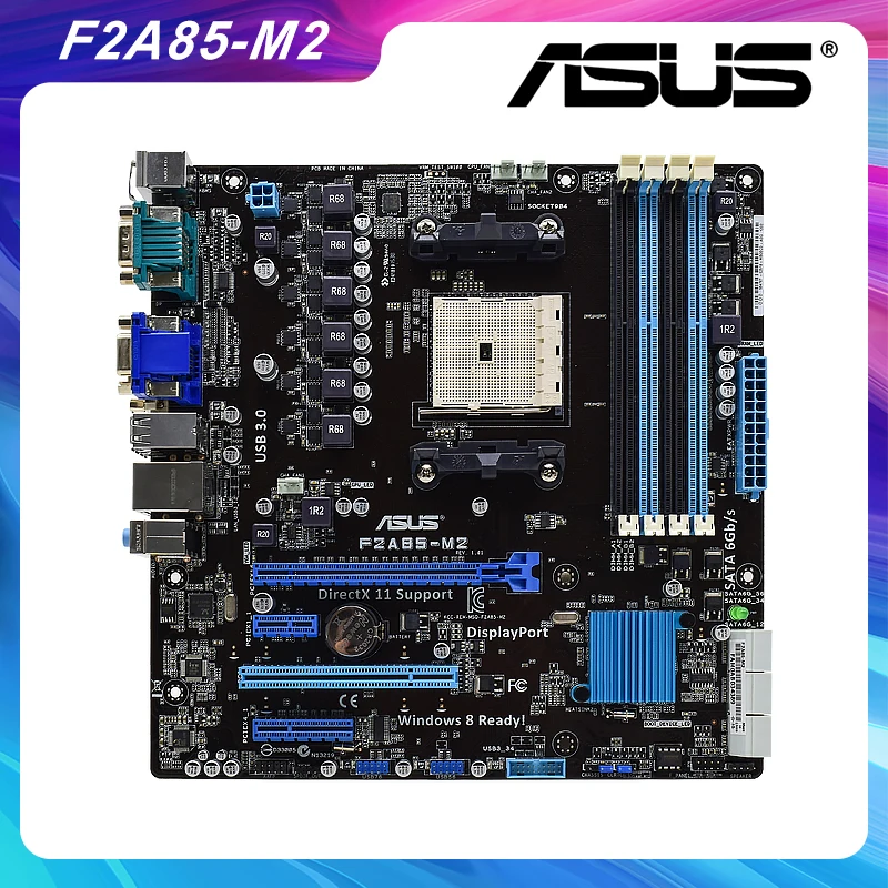 F2A85-M2 Original UsedMotherboard Za FM2 ASUS AMD A85 SATA 6Gb/s USB 3.0 AMD RAČUNALNIŠKE matične plošče DDR3