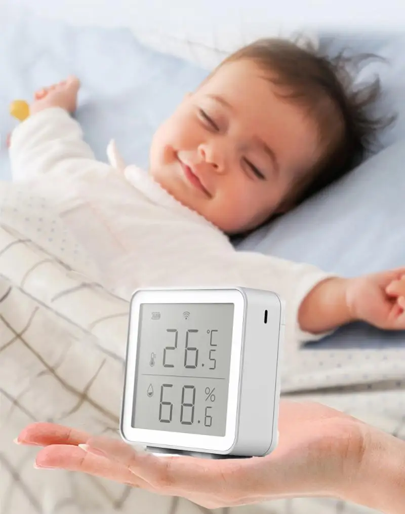 WIFI Digitalni LCD Temperatura Vlažnost Merilnik Osvetljenosti Doma Notranjo Elektronski Termometer, Higrometer Vremenske Postaje Otroška Soba