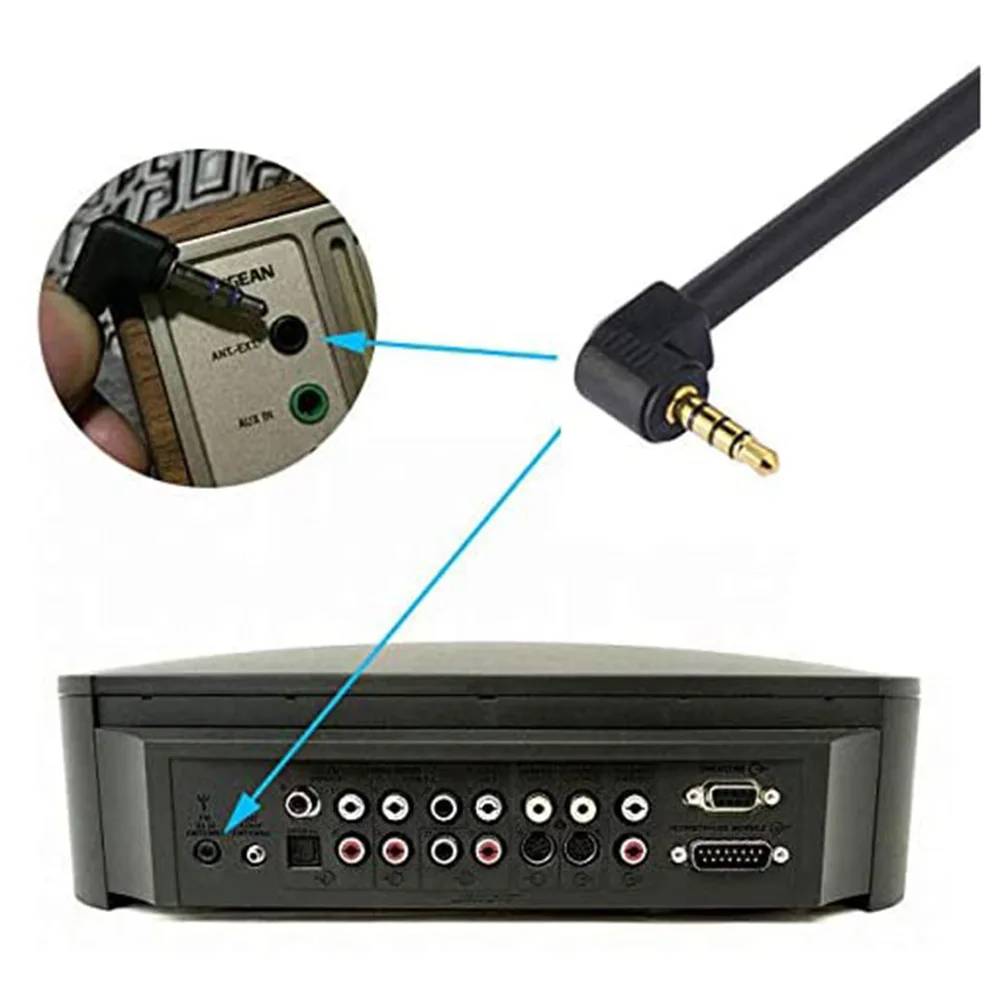Eightwood Mini FM Antena z 3.5 mm Moški za Bluetooth Stereo Sprejemnik AV Avdio Video Sprejemnik za Domači Kino HD Radijski Sprejemnik
