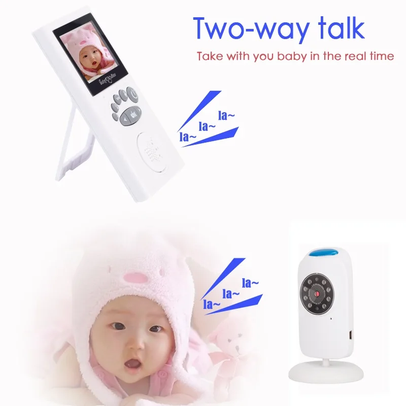 GB103 camara bebe monitor za 2,4 palčni TFT LCD zaslon, IR Svetloba Night Vision nadzorovanja Temperature Lullabies VOX način