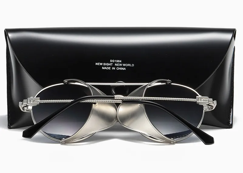 RunBird Kovinski Okvir Okrogla sončna Očala za Moške Luksuzne blagovne Znamke Oblikovalec Letnik Steampunk sončna Očala Retro Ženske Buljiti UV400 5378