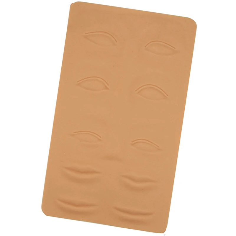 1Pcs silikagel 3D Praksi Kože, Oči, Ustnice Kozmetika Ponaredek Kože Obrvi Tatoo Praksi Kože Dodatki za Začetnike