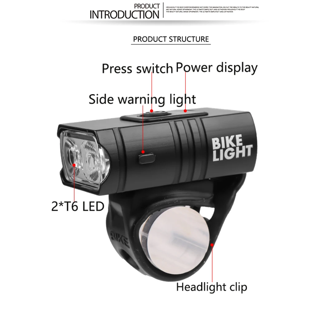 2xT6 LED Izposoja Svetloba Nastavite USB Polnilne Vodoodbojna Prednja Luč Zadaj Lučka Nazaj Smerniki Žarnice Svetilke