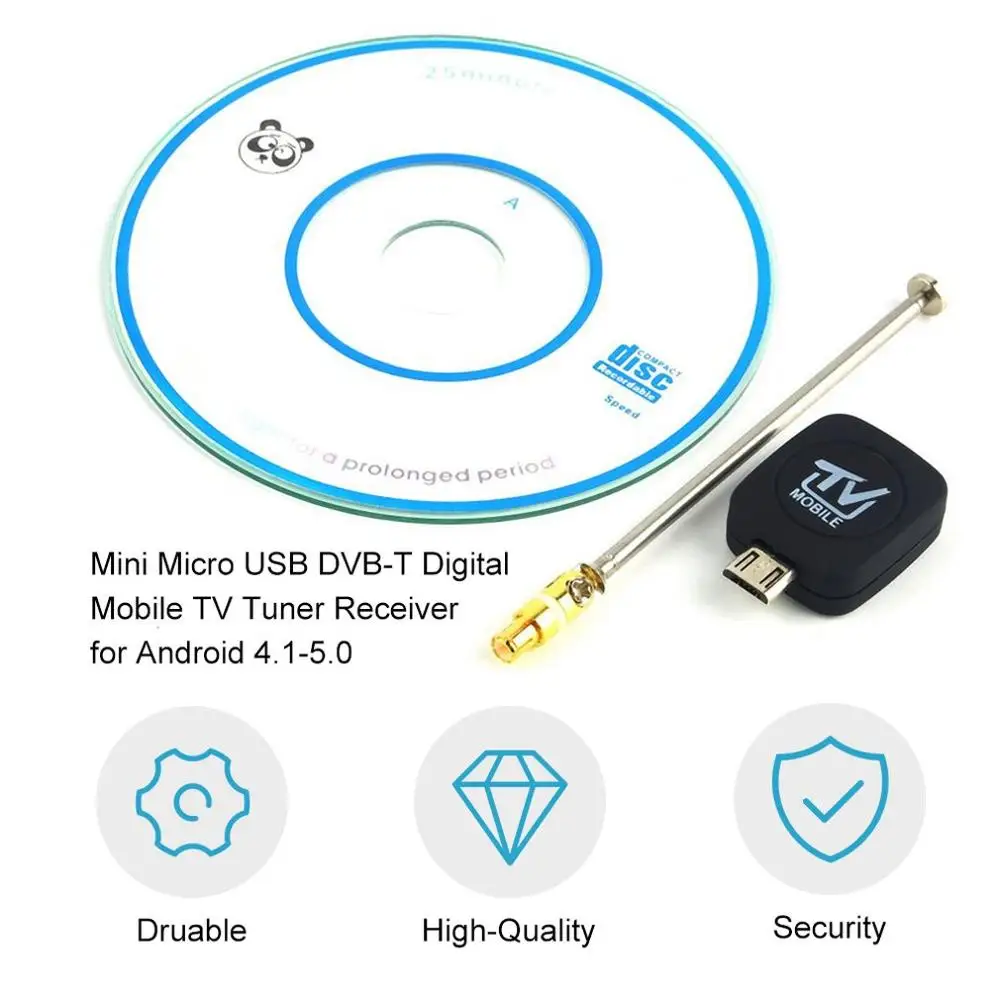 Mini Micro USB DVB-T in Vhod Digitalni Mobilna TV Sprejemnik Sprejemnik za Android 4.1-5.0 EPG Podpira HDTV Sprejem