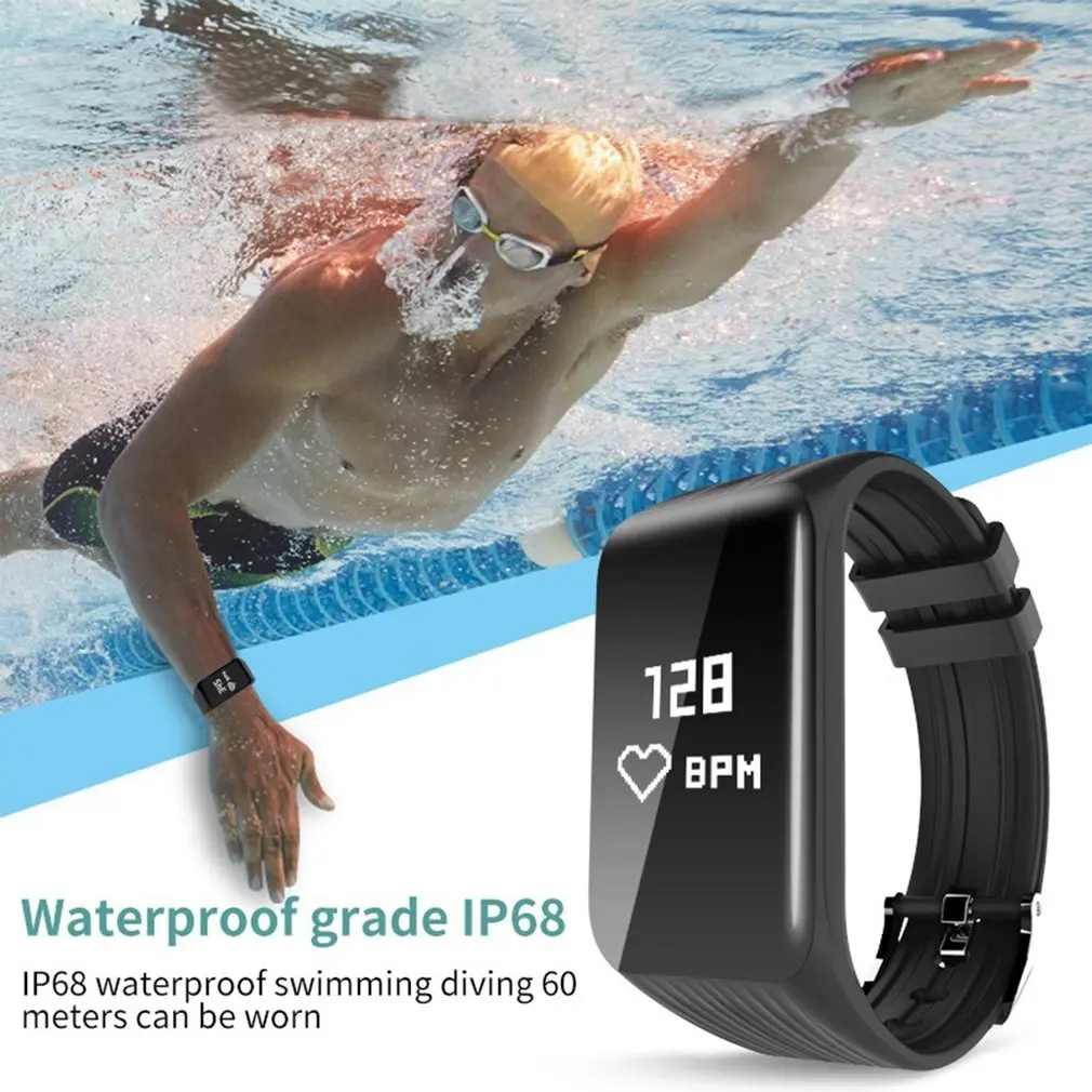 K1 Pametna Zapestnica Večfunkcijska Fitnes Tracker Realnem času Srčnega utripa Nepremočljiva Šport ura vgrajenim G-senzor