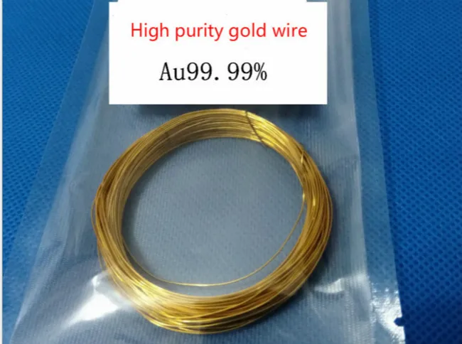 Zlato žico, visoke čistosti zlata žica, zlate žice, elektrod. Čistost je bila 99.99%.
