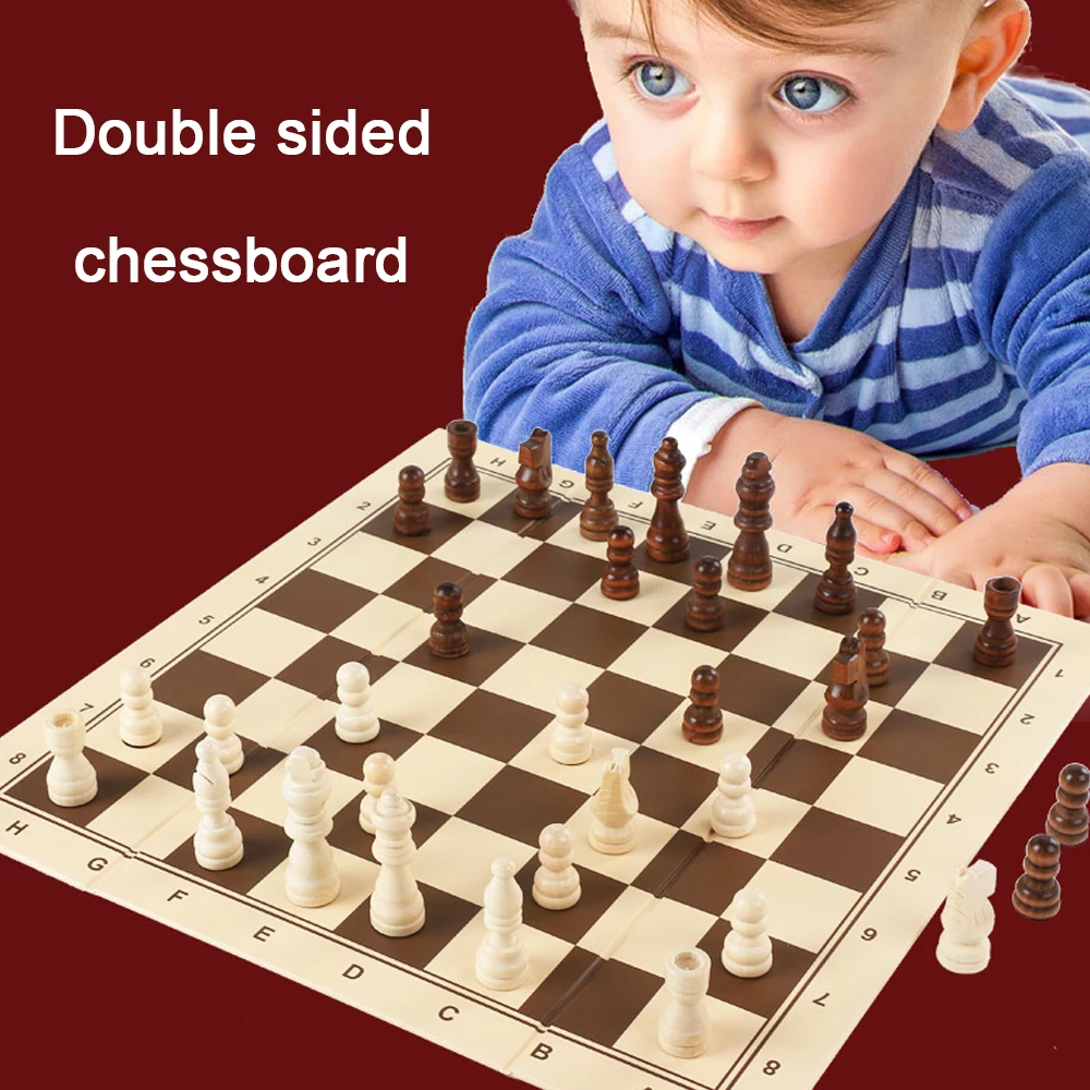 Leseni Šah Pet-v-a-zapored Gredo Dva V En Starš-otrok Interakcije Igro Zgodnje Izobraževanje Igra Zložljive Šah Otrok Tabela Igrače