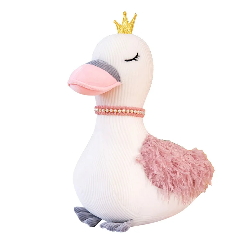 Novo srčkan 30/40/50 cm plišastih Swan s krono stufeed mehko visoko kakovost Blazino Kavč okras božično Romantično darilo za otroka ljubimec