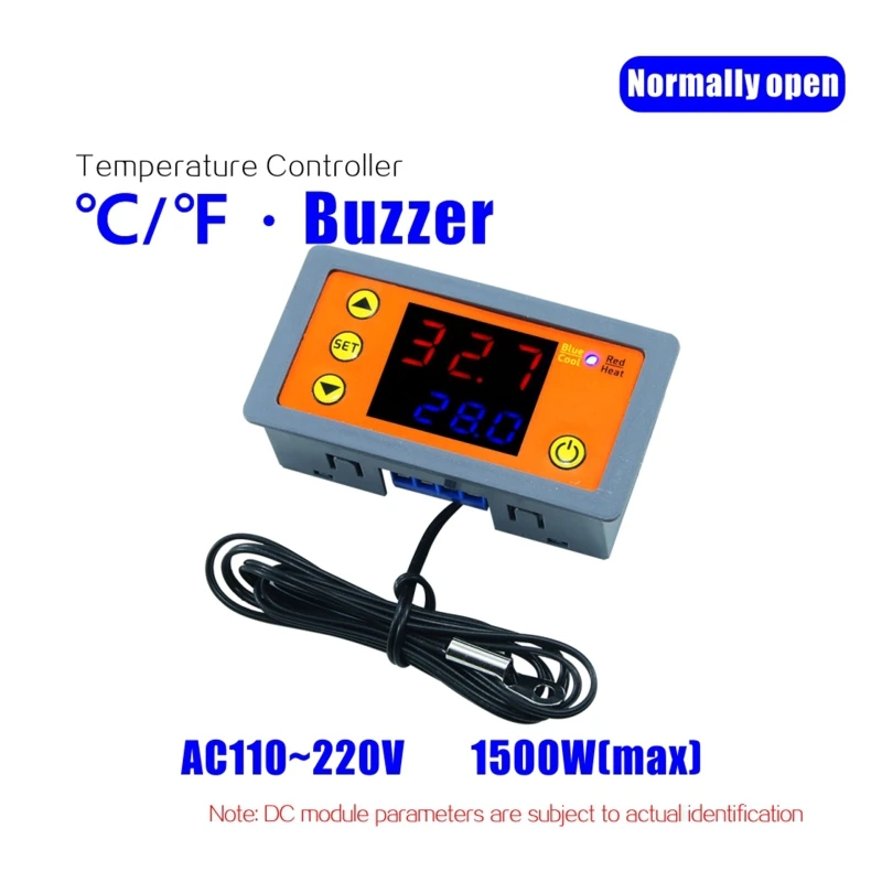 12V 24V 110V 220V Termostat Regulator Temperature Regulator z Zumer & NTC G8TB