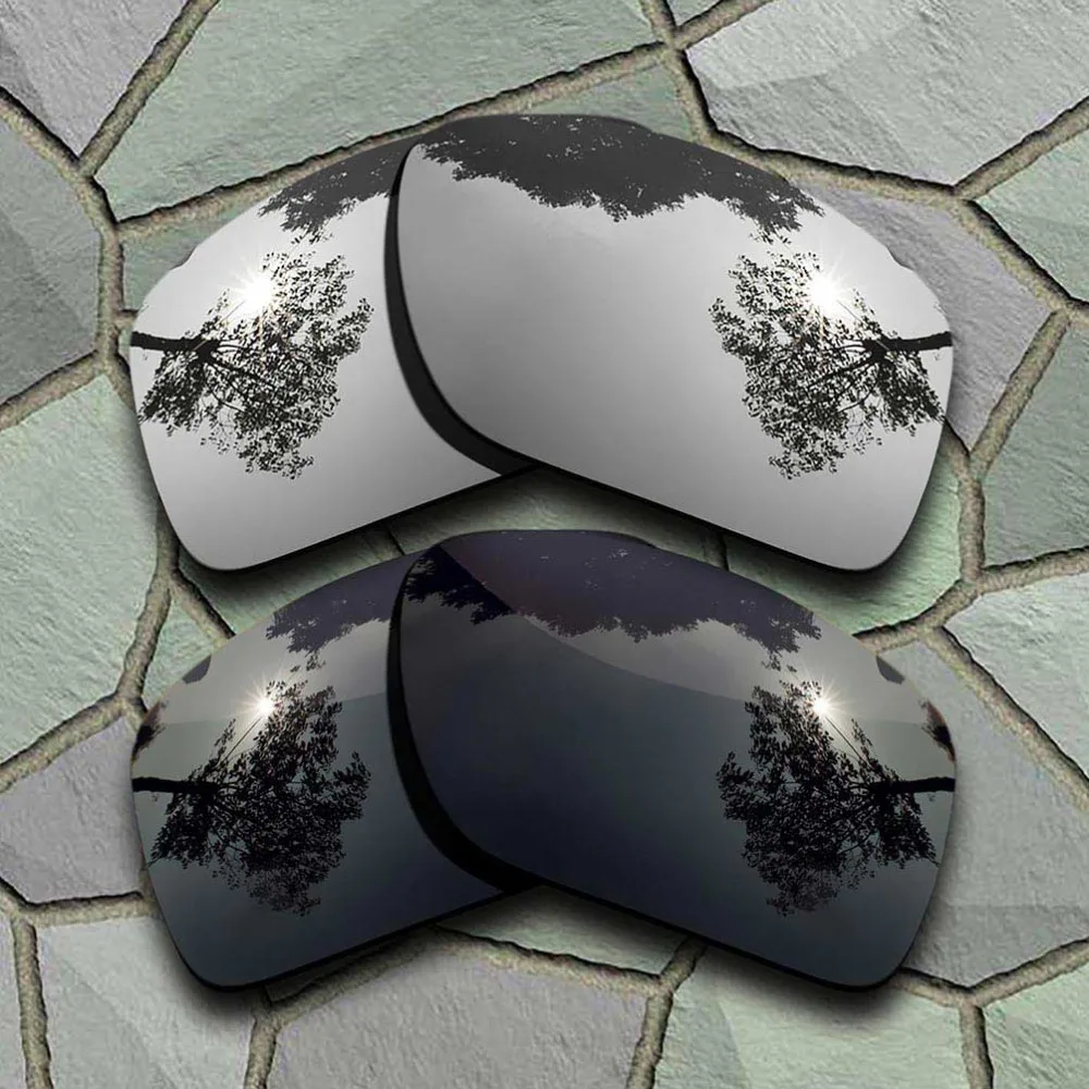Siva Črna&Chrome Polarizirana sončna Očala Zamenjava Leč za Oakley Big Taco