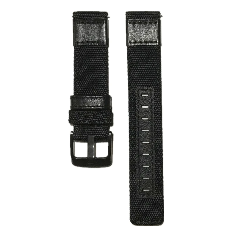 22 mm 20 mm, Platno Najlon + Pravega Usnja Watchband Za Armani Diesel Fosilnih Timex Jeep Hitro Sprostitev Watch Trak Zapestni Trak