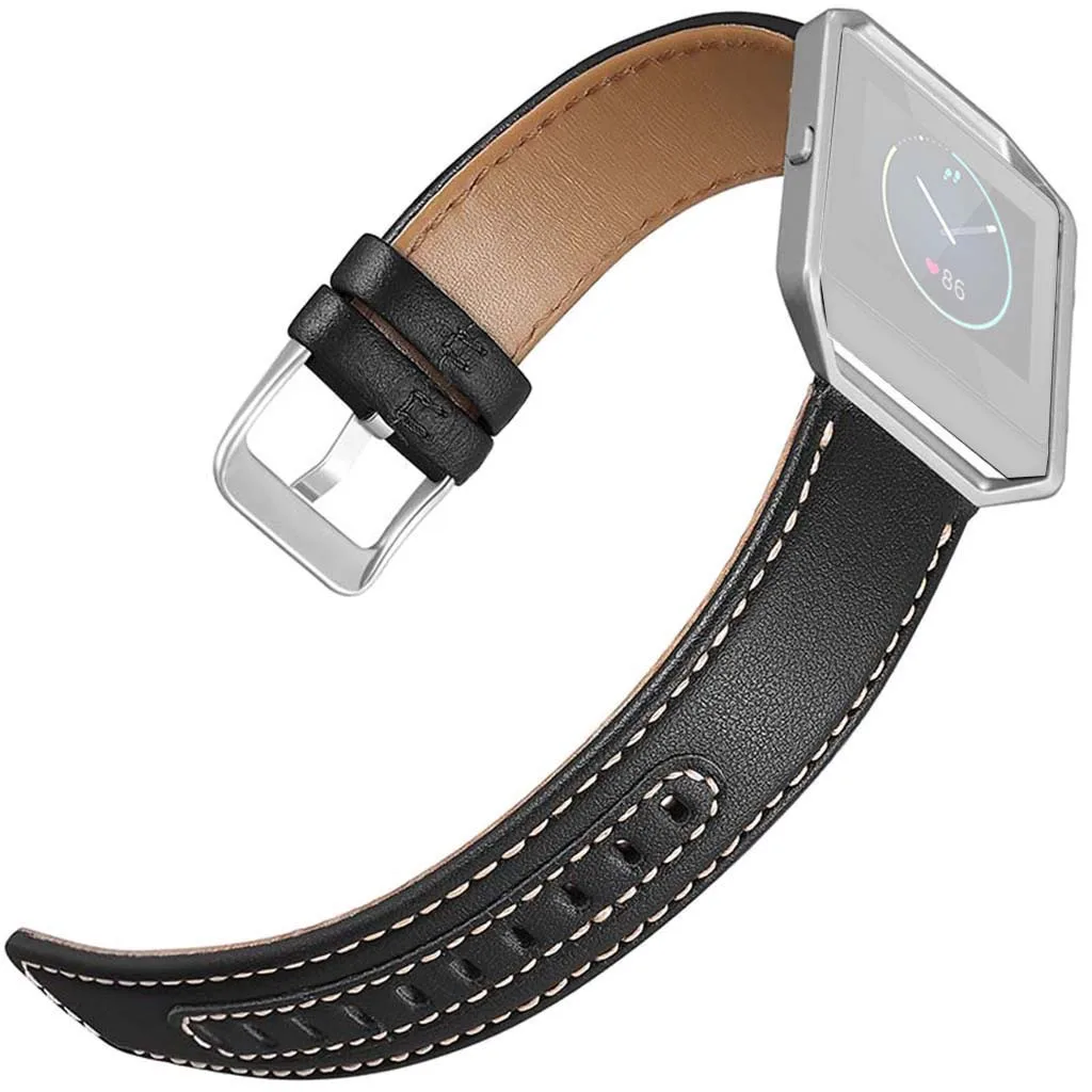 Usnje Zamenjava Vezavi Watch Band Zapestje Trak z Okvirjem Za Fitbit Blaze Visoke Kakovosti SmartWatch Podporo Dodatki
