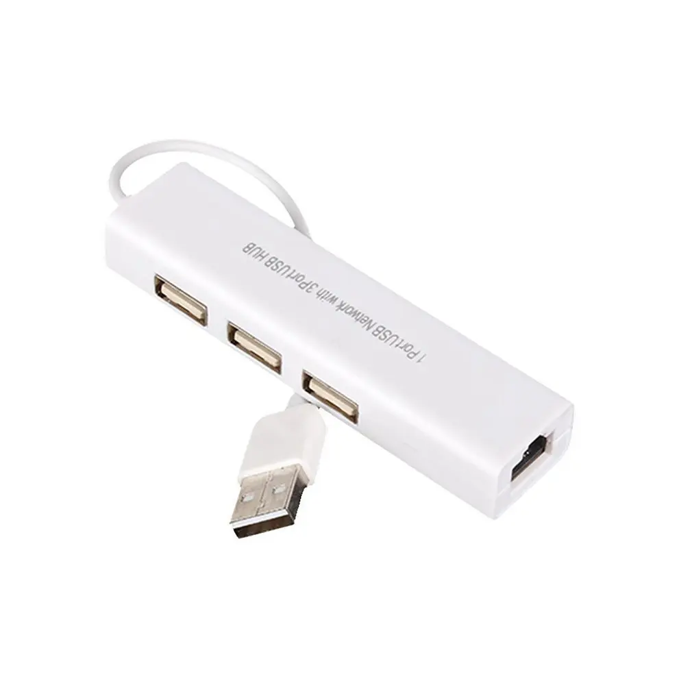 Strokovno USB na priključek RJ45 3 Vrata USB 2.0 Ethernet RJ45 napravami v Žičnem omrežju LAN mrežno Kartico Hub Adapter za Mac za Android 802.11 n Zunanji