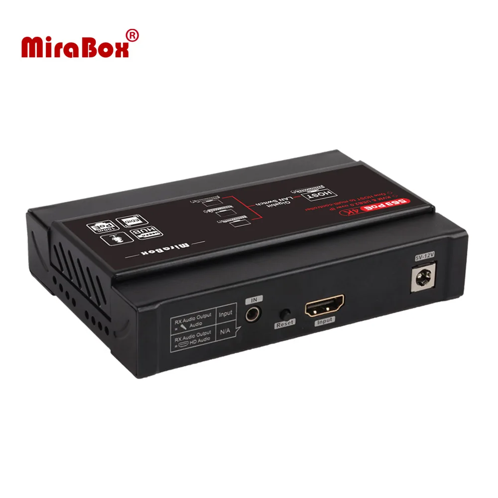 Mirabox 100m PoE 4K KVM Extender HDMI Podaljšek, HDMI over IP Cat5e/6 za Razredu Urad Control Center