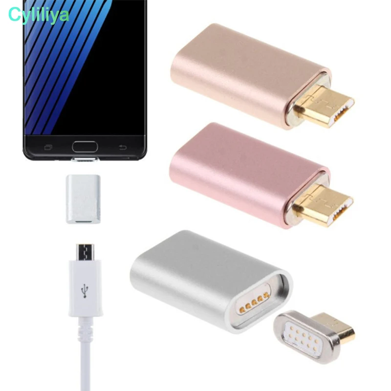 5pcs/veliko Kovin, Aluminija, Micro USB Magnetni Kabel Adapter za Android Polnilnik Pretvornik za Huawei Samsung LG HTC Xiaomi