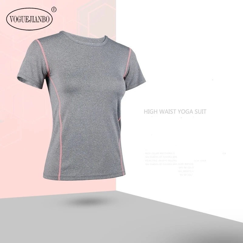 2020 poletje kratka sleeved vrhu znoj-absorbent hitro sušenje t-shirt aerobika telovadnici športne teče oblačila plus velikost svoboden футболка