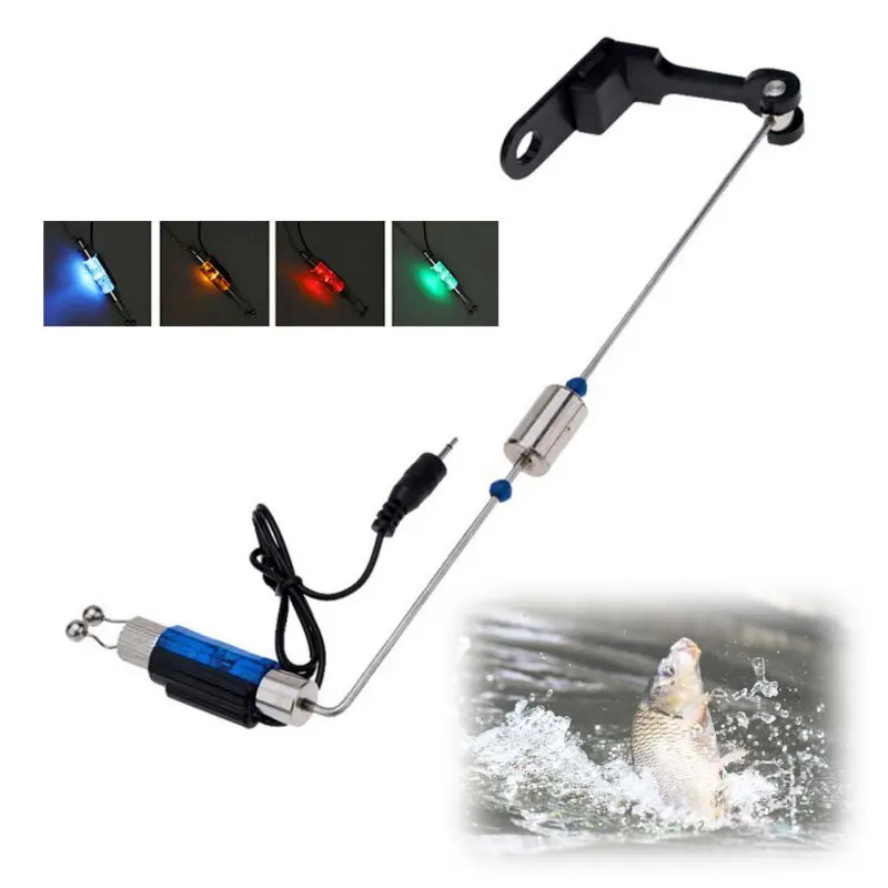 Ribolov Alarm Železa Ribolov Ugriz Obešalnik Swinger LED Svetlobni Indikator Ribištvu Tackle Orodja Visoke Kakovosti