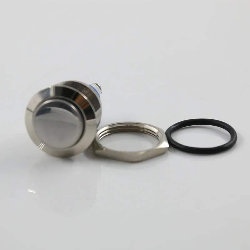1pCS 19 mm kovinski pritisni gumb za vklop gumb za ponastavitev zvonec vijak nepremočljiva pobakrena niklja