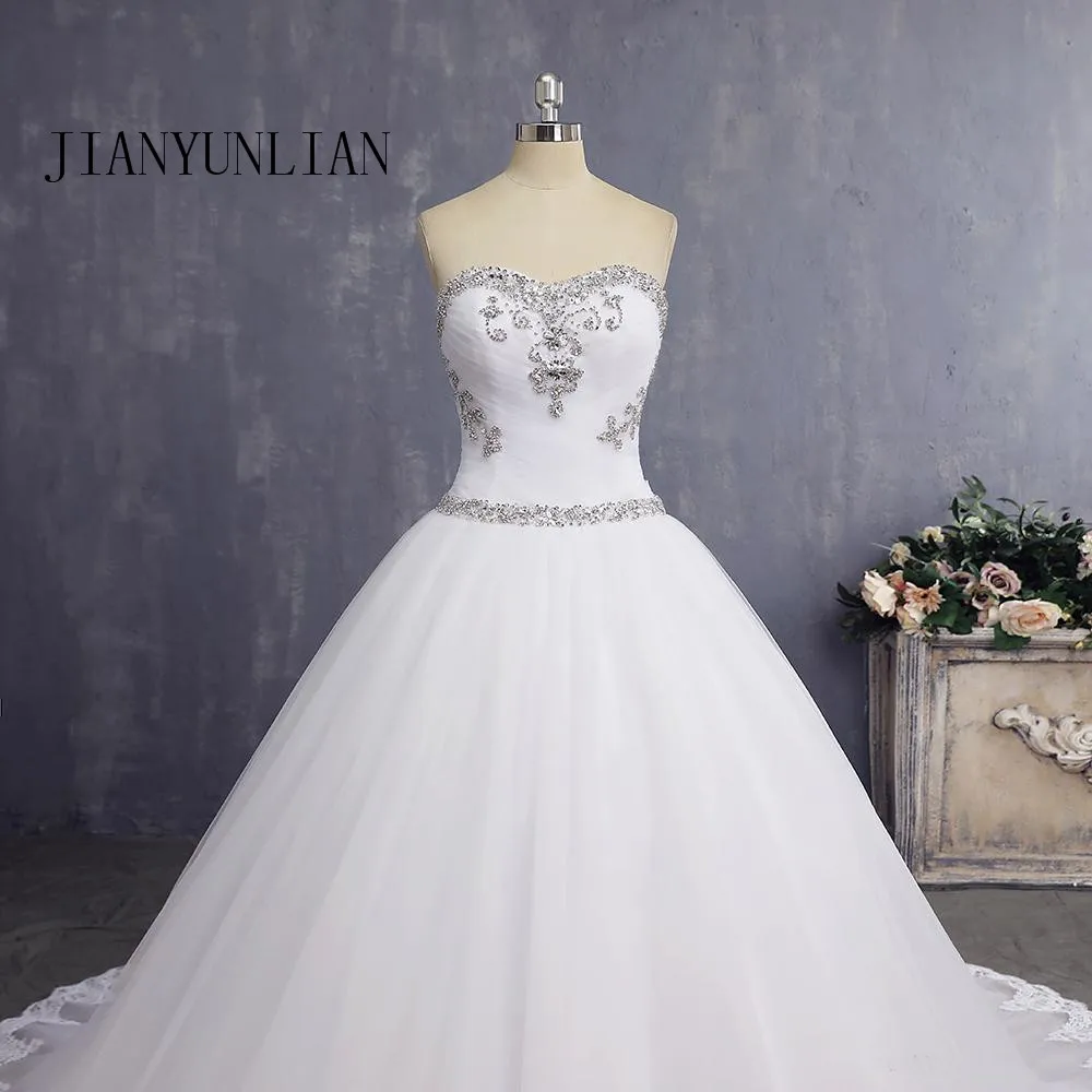 Pravo Fotografijo Žogo Obleke Ljubica Čipke Kristalno Beaded Diamond Luksuzni Formalne Poročne Obleke 2020 Nov 