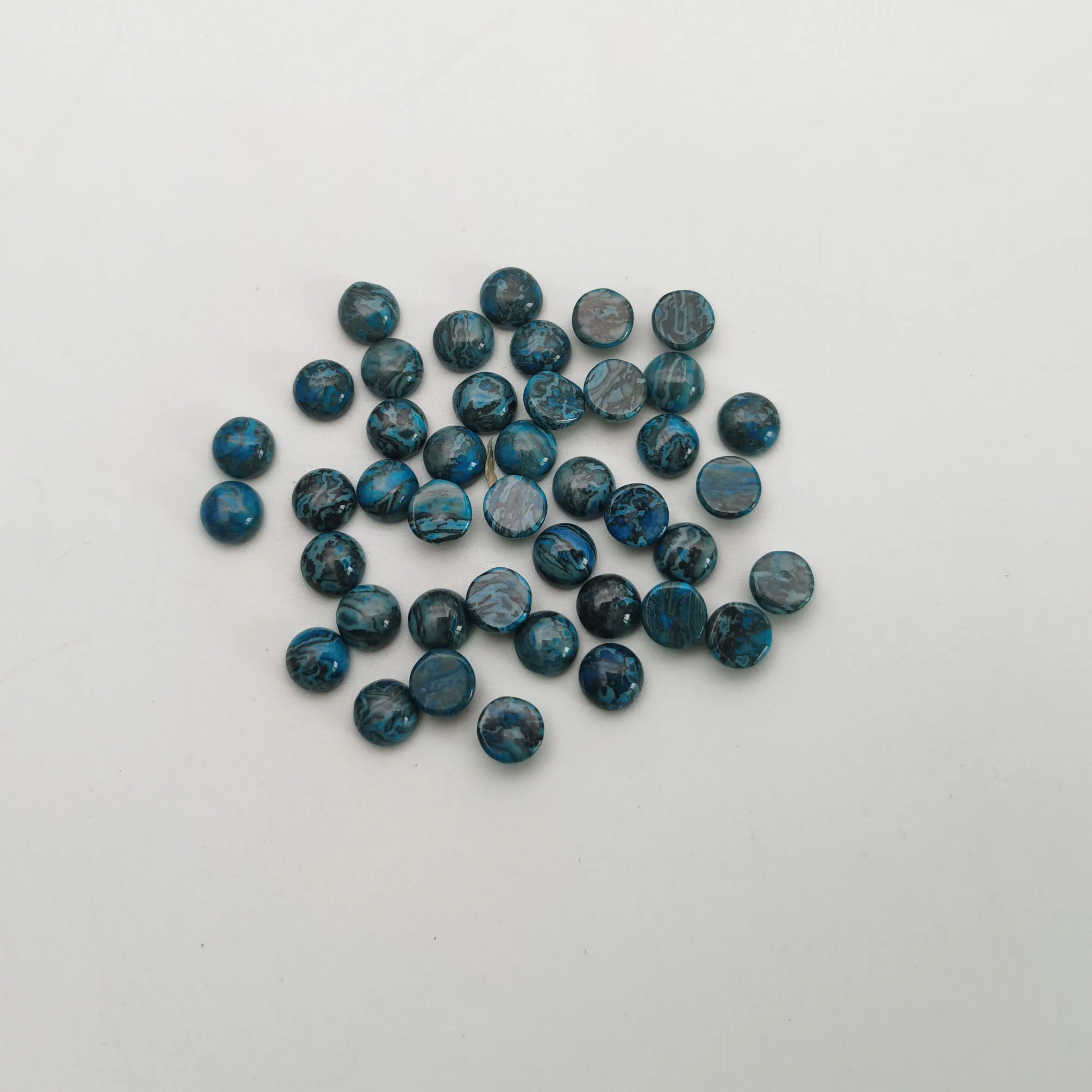 Moda novo modro agates 6 MM 50pcs/veliko Naravnega Kamna Noge Čar visoke kakovosti krog chrysoprase kroglice za nakit, izdelava dodatki