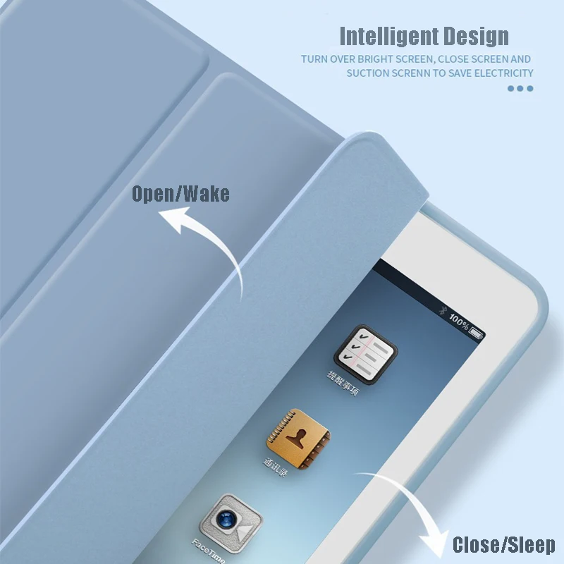 Trifold Smart Ohišje za iPad 10.2-inch 2019 7. Gen , Auto Sleep/Wake Lahki PU Usnje Stojalo Ohišje za iPad 10.2