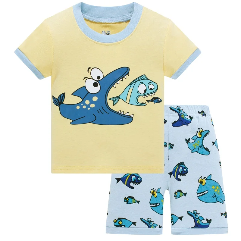 2020 Pomlad Jesen Otroci Oblačila Baby Fantje, Oblačila z Dolgimi Rokavi Kostume Bombažno Pižamo PJS Otroci Pižame Pijamas Določa