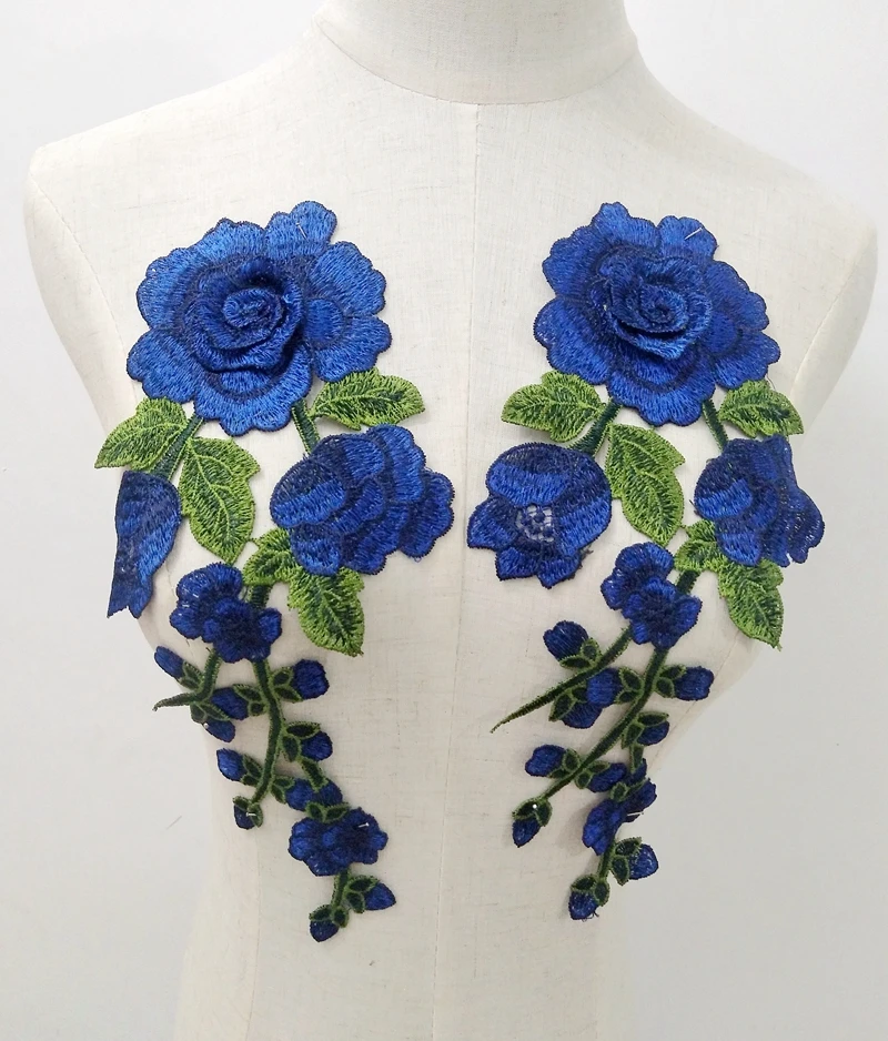 Vezenje 3D Rose Cvet Sew Na Obliži nalepke za oblačila, Obleko Kavbojke Aplicirano Obrti obliži železa za oblačila Dodatki