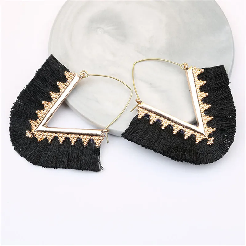 HOCOLE Boho Dolgo Tassel Uhan žensk nakit 2019 veliki/Vintage uhani Geometrijske Ženski Bonitete Spusti Uhani božično Darilo