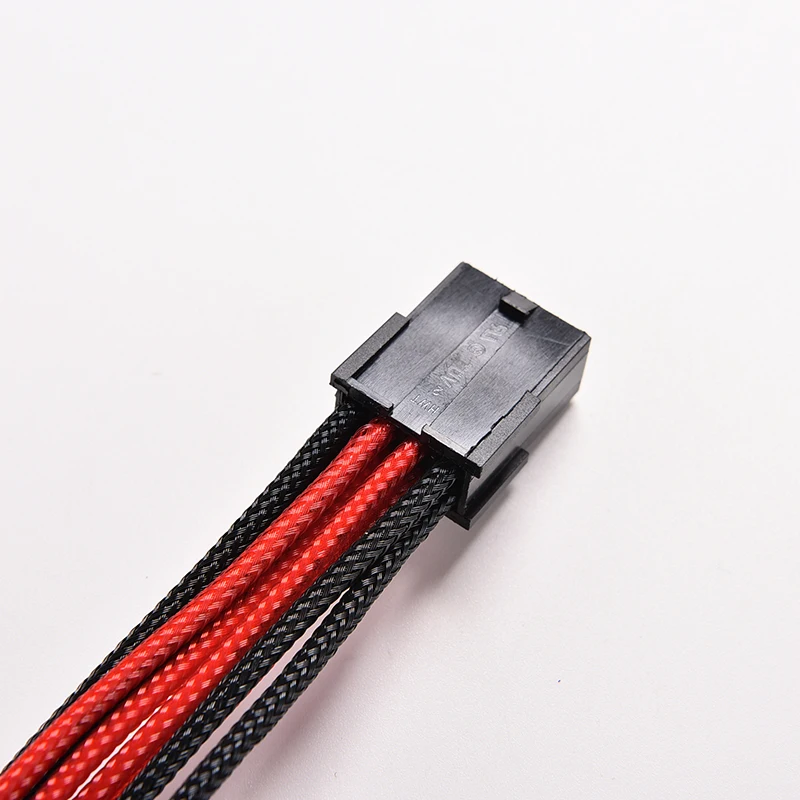 1PC Novo Črno Rdeče Sleeved 8 Pin Za 6Pin + 2 Pin 30 cm ATX Odbor PSU Napajalni Kabel Podaljšek Žice