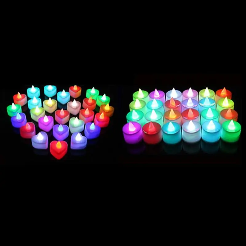 24pcs Multi-barvni LED Sveče Žarnice baterijsko Simulacije Utripajoče Barve, Plamen Luči Valentinovo, Praznik, Festival Dekor