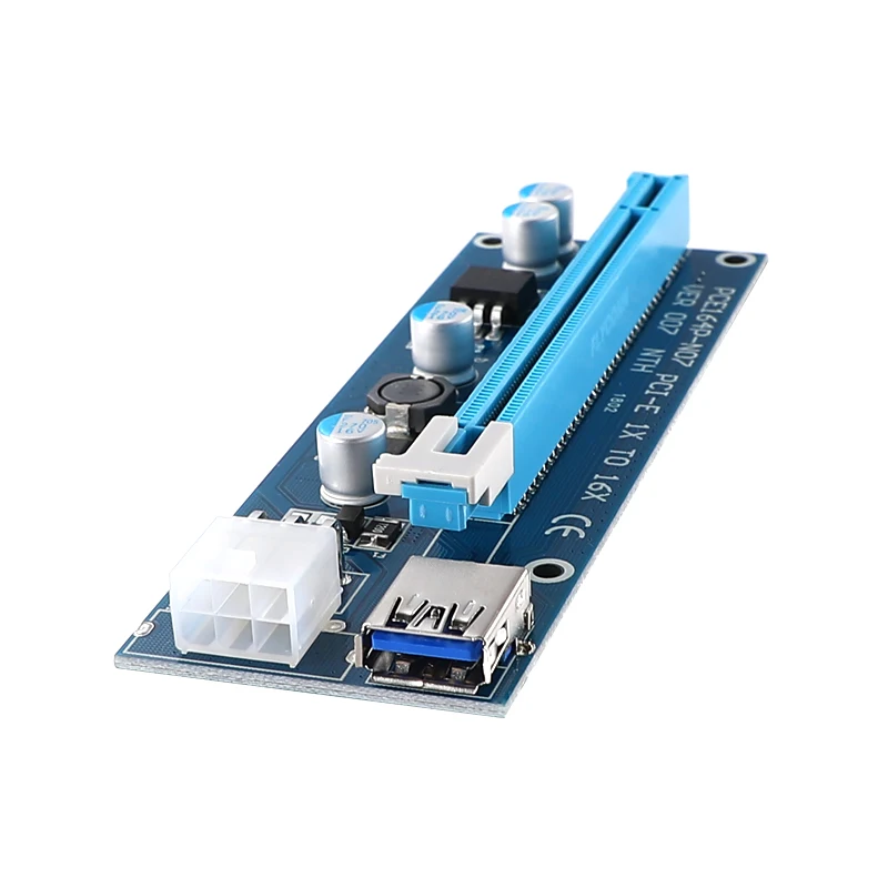 VER007 Riser Card 1x do 16x PCI Express PCI-E Podaljšek USB 3.0 Kabel SATA da 6Pin IDE Moč za Bitcoin Mining Rudar Antminer