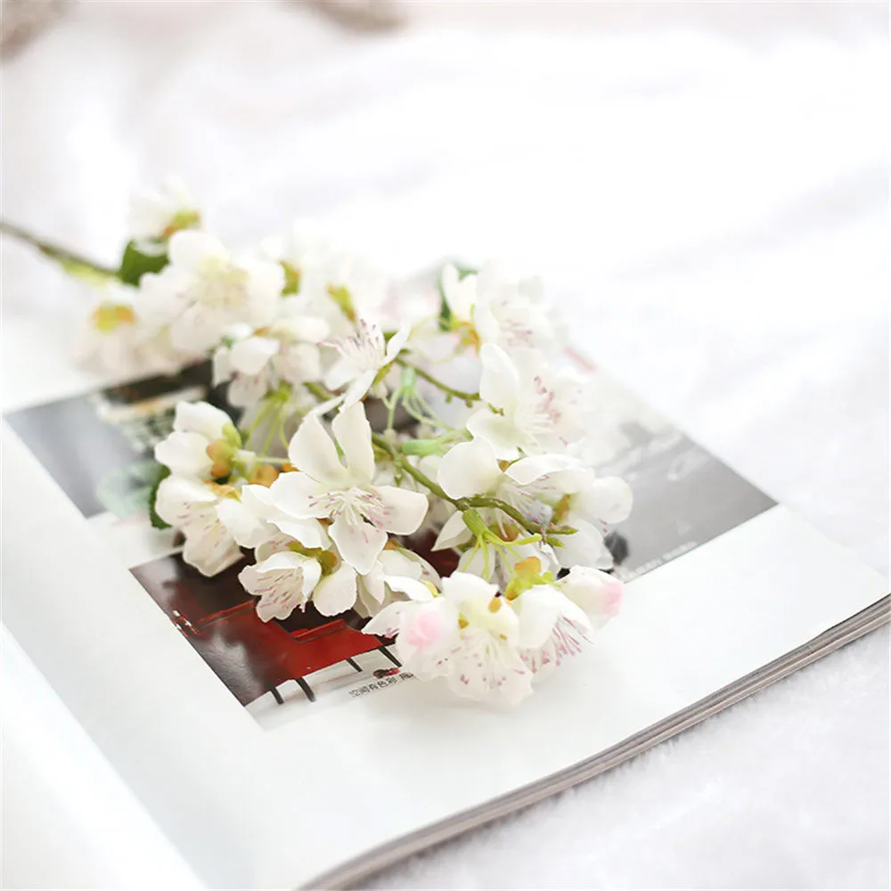 Pozimi Ponaredek Češnjev cvet Umetne Rože Rastlin Bonsaj Poročno Dekoracijo Rastlin Češnje Cvetovi Pomladi Sakura DIY Xams Dekor
