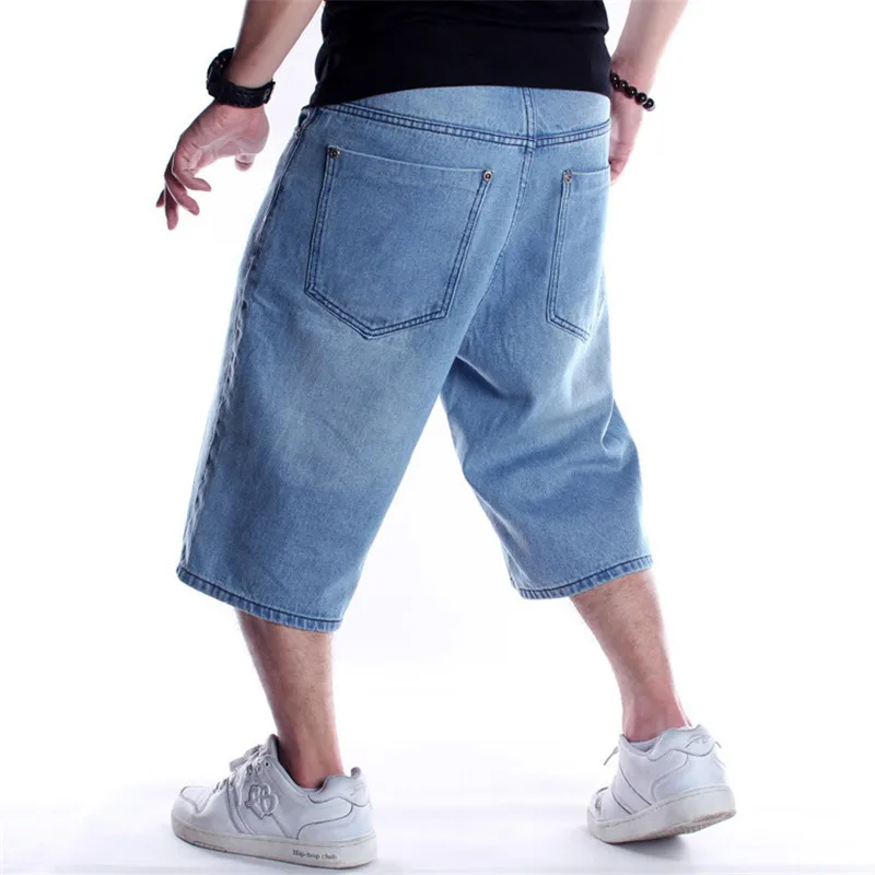 Jeans moški 2020 Novo Modis Hip Hop kavbojke Moški trend Hlače Svoboden Odrezana hlače velikosti 30-46 Svetlo Modre hlače Biker jeans