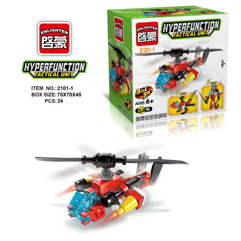 Razsvetli 10 Stilov Helikopter Avto Juguetes Transformered Bloki Otroci Igrače Združljiv Opeke Model Deformacij Igrača za Fante Darilo