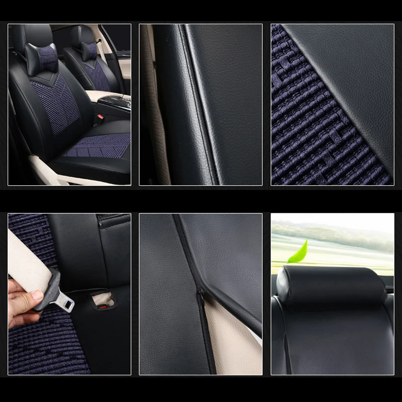 CARTAILOR Novo Styling Sedežnih prevlek za Ford Focus 2016 Sedeži Varstvo PU Usnja & Ice Svile Sedežne Blazine Podpira