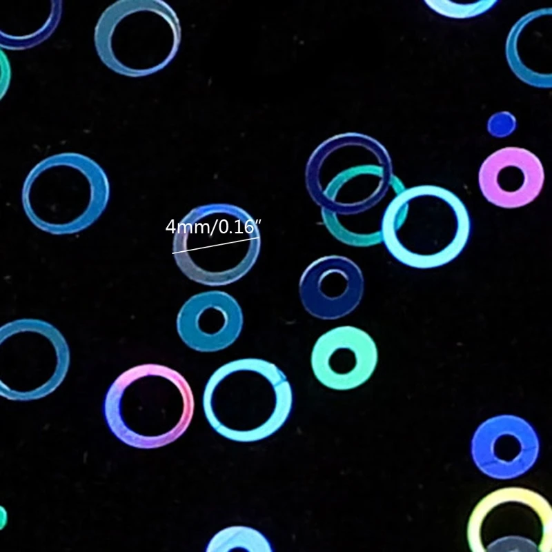 10 Barv Votlih Okroglo Obliko Holografski Močen Bleščice Epoksi Smolo Festival Močen Laser - Kosmiči Mešani Bleščicami Na 2g