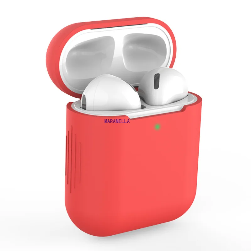 Slim Kože, Anti-padec Pokrov Za Airpods1 2 Silikona Bluetooth Slušalke Primeru Za AirPods 1 2 Slušalke Pribor Pokrov za Polnjenje Box