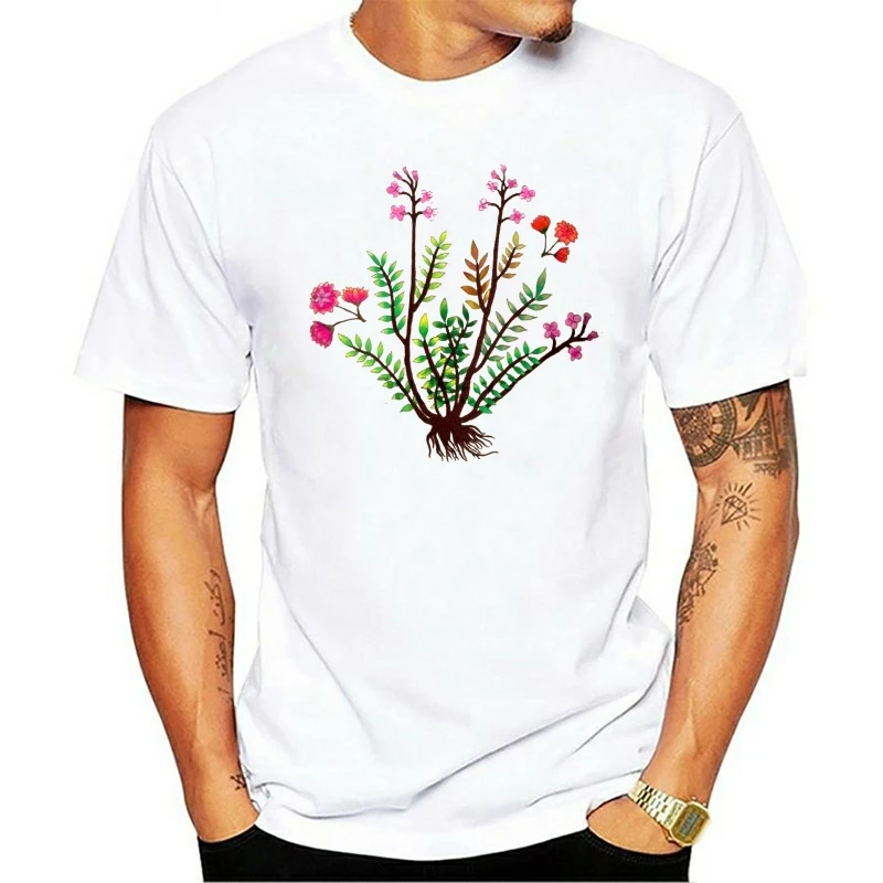 Moški tshirt Šolski Botanični Cvetje Unisex Majica s kratkimi rokavi ženske 2021 novice T-shirt tees vrh