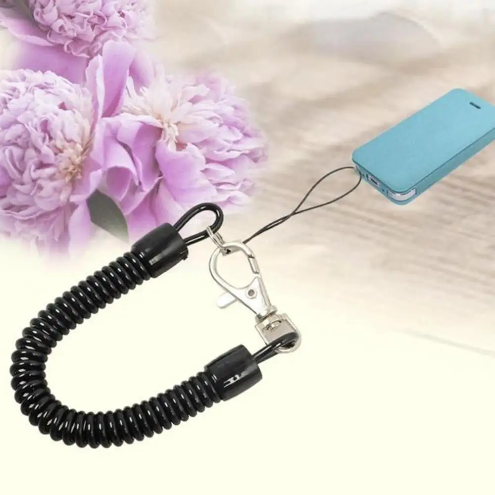 Praktična Zložljiva Plastičnih Elastično Vrv Key Ring Pomlad Varnost Za na Prostem Orodja Kampiranje Keychain N4P0