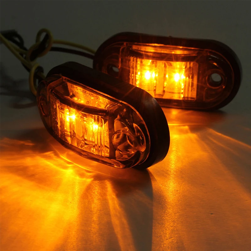 10PCS opozorilna Lučka LED Diode Lahka Prikolica Tovornjak Oranžna Bela Rdeča LED Strani Marker Lučka