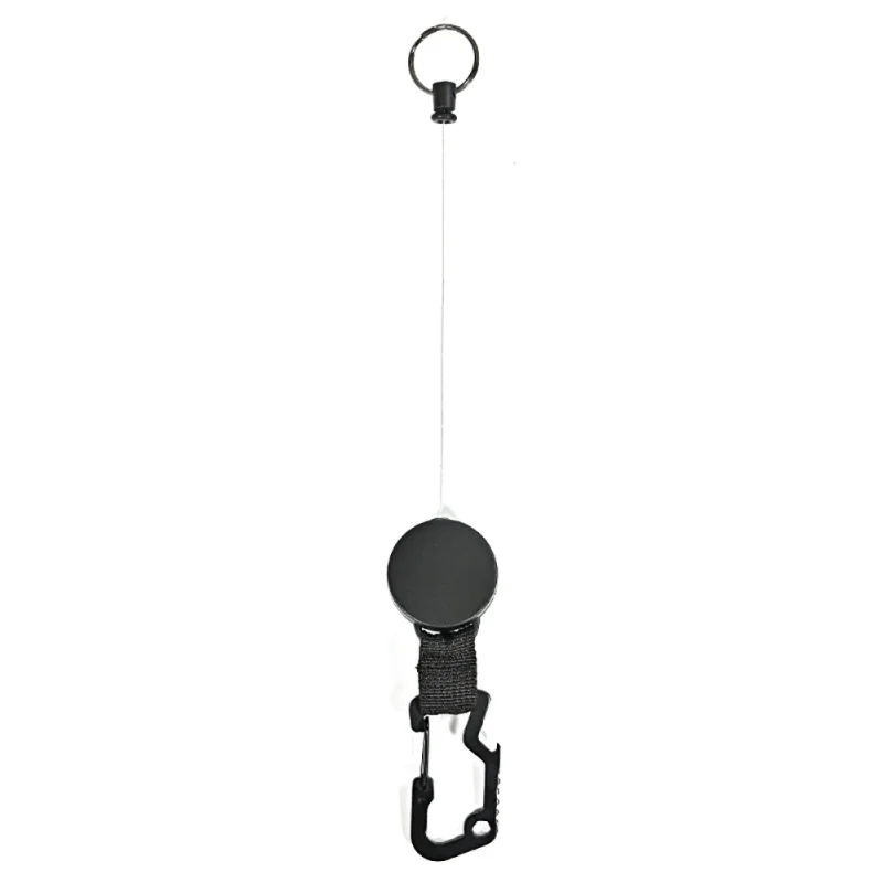 Zložljive Potegnite Key Ring Verige Pasom Z Carabiner Kolutu Kartico Značko Imetnik Anti-izgubil Keychain