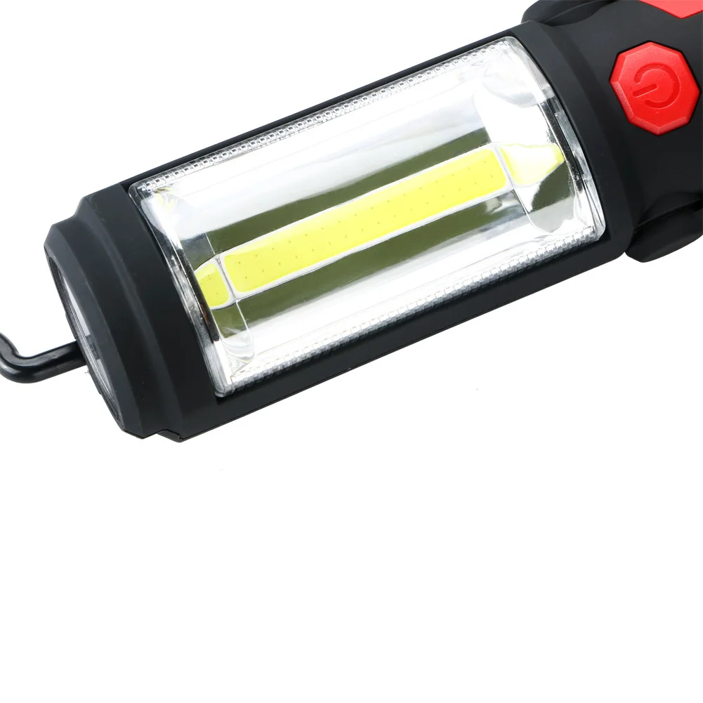 Baterijsko COB LED Svetilka Delo Svetlobe, Magnetni Viseči Kamp Garaža Svetilka Pregled Lučka Lanterna Za 3xAA