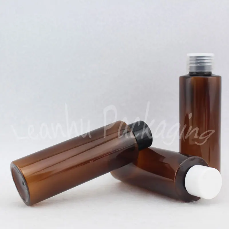 120ML Prazno Rjava Ravno Ramenski Plastično Steklenico , 120CC Šampon / Toner Embalaža Bottel , Prazne Kozmetični Posodo ( 50 PC/Veliko )
